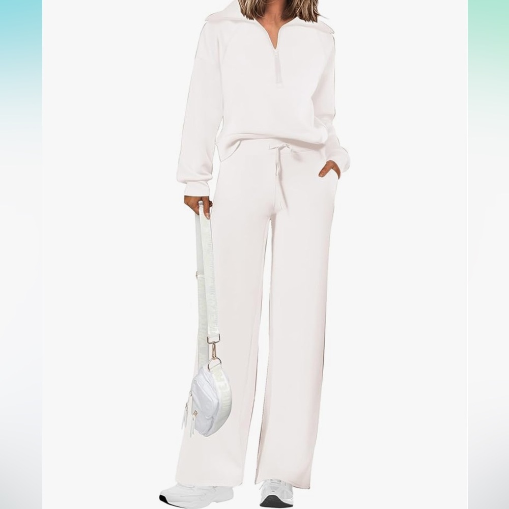 PRETTYGARDEN white 2 piece set